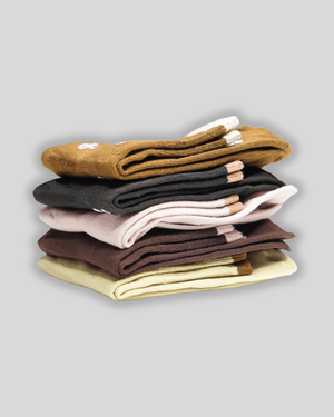 Bunny Ripped Cotton Crew Socks - Mikado