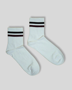 Bling Stripes Cotton Crew Socks Mikado