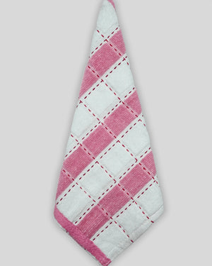 Tear Checkered Premium Mini Towels For Face-Gym-Travel - Mikado
