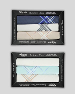 100% Cotton Men’s Handkerchief Mix Colours Combo Packs Mikado