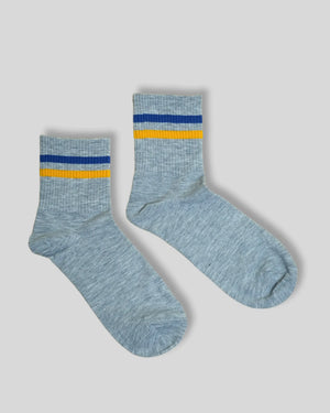 Bling Stripes Cotton Crew Socks Mikado