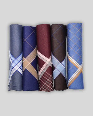 Dark Coloured Mix Design 100% Cotton Hanky Mikado