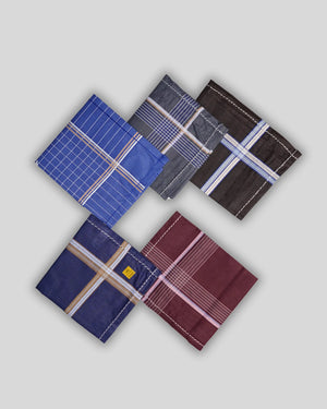 Dark Coloured Mix Design 100% Cotton Hanky Mikado