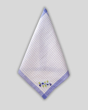 Flora-Premium Embroidery 100% Cotton Hanky (size- 30X30 cm) Mikado