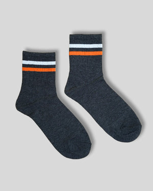 Bling Stripes Cotton Crew Socks Mikado