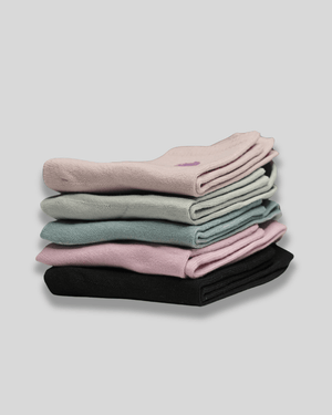 Single Flower Cotton Crew Socks - Mikado