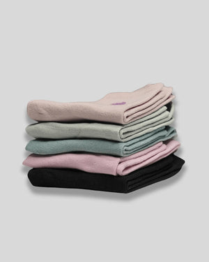 Single Flower Cotton Crew Socks - Mikado