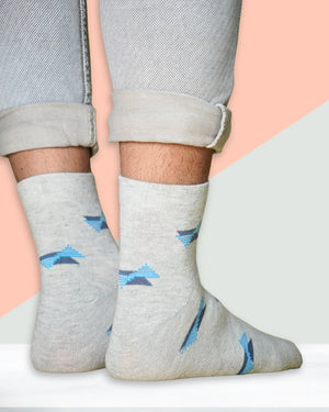 Blue Wings Crew Socks For Men Mikado