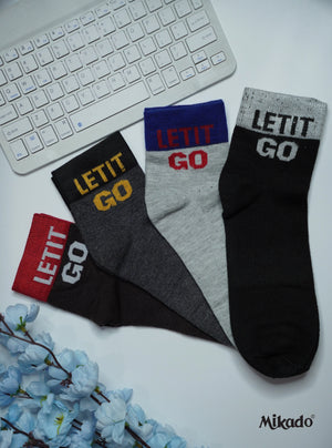 Statement Cotton Crew Socks For Men Mikado