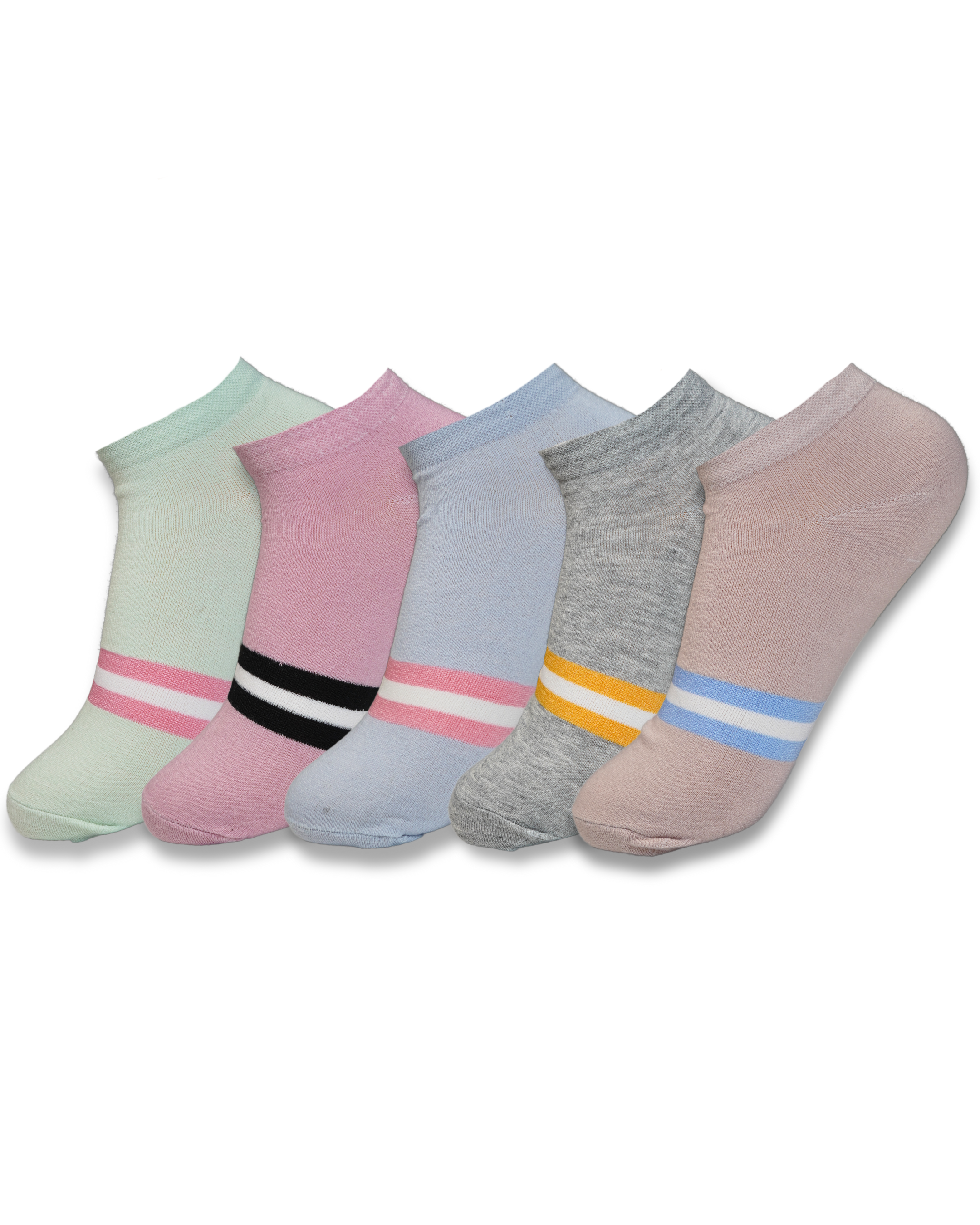 Zebra Striped Cotton Ankle Socks For Women