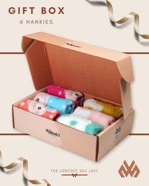 Teddy Flower Premium Hanky For Women & Kids Mikado