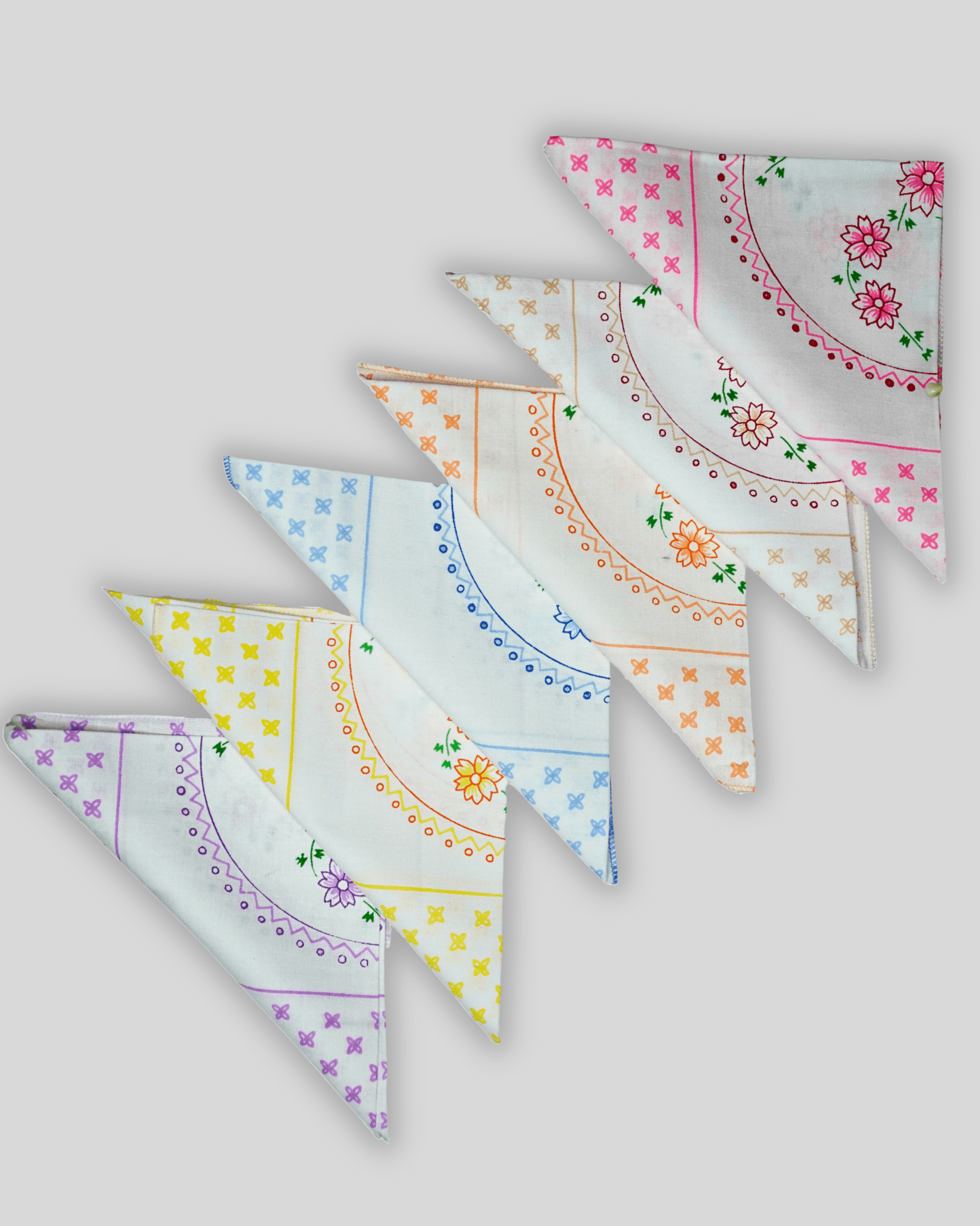 Vintage Rose 100% Cotton Hanky For Women - Mikado