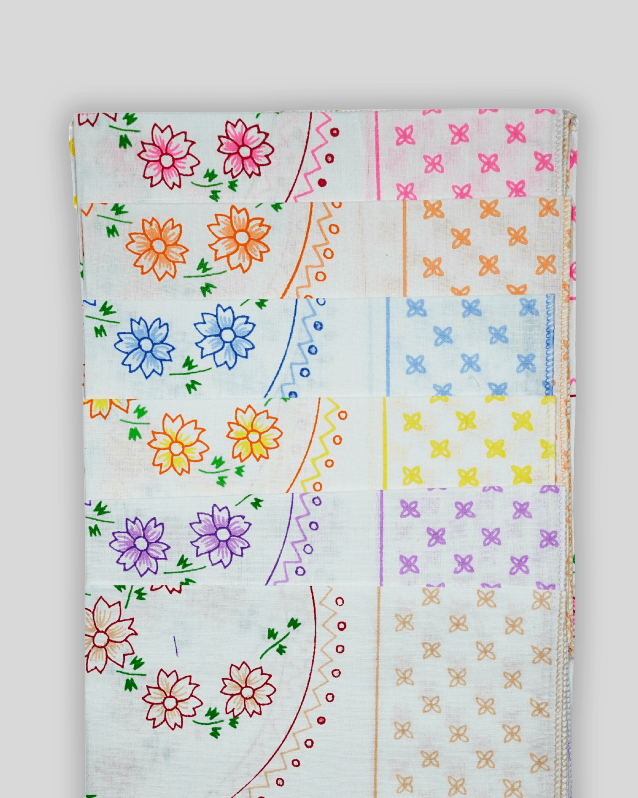 Vintage Rose 100% Cotton Hanky For Women - Mikado