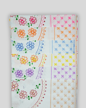 Vintage Rose 100% Cotton Hanky For Women - Mikado