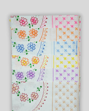 Vintage Rose 100% Cotton Hanky For Women - Mikado