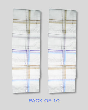 100% COTTON HANDKERCHIEF (10 pc BOX) 48X48 cm Mikado