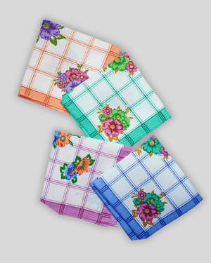 Flora Garden 100% Pure Cotton Handkerchief - Mikado