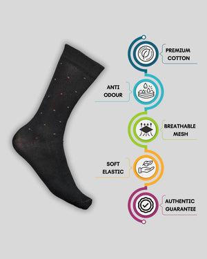 Formal Finesse Cotton Socks For Men Mikado