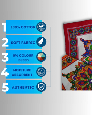Rangoli Women’s 100% cotton hanky - Mikado