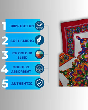 Rangoli Women’s 100% cotton hanky - Mikado