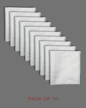 100% Soft Cotton Handkerchief (MALMAL feel) 10pc BOX Mikado
