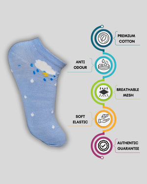 Monsoon Cotton Ankle Socks For Women Mikado