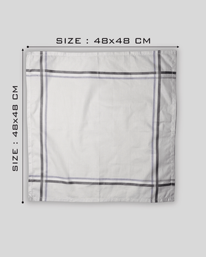Bold Border Premium 100% Cotton Hanky - Mikado