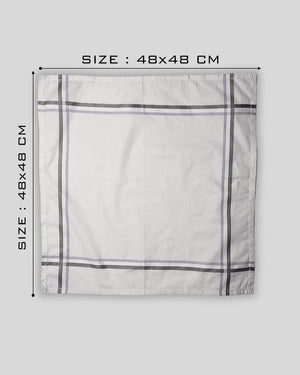 Bold Border Premium 100% Cotton Hanky - Mikado