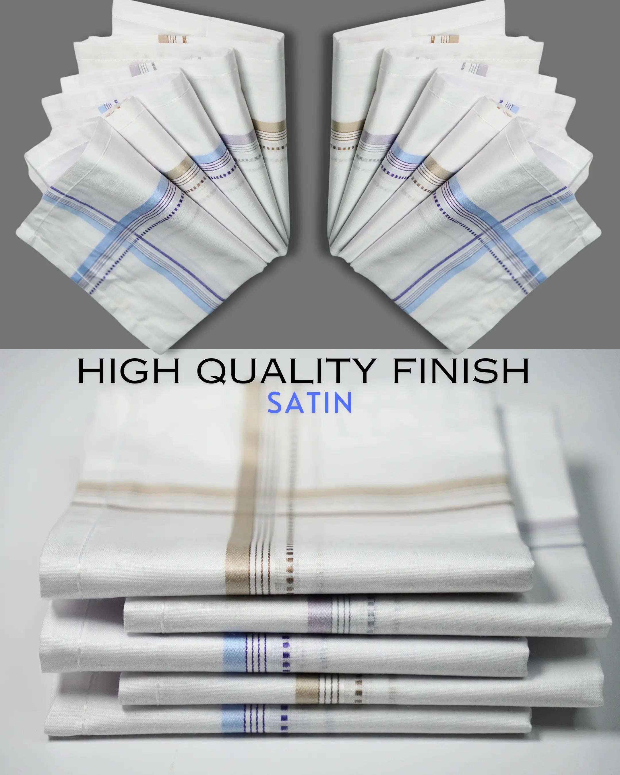 100% COTTON HANDKERCHIEF (10 pc BOX) 48X48 cm Mikado