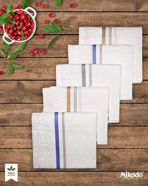 Bold Border Premium 100% Cotton Hanky - Mikado