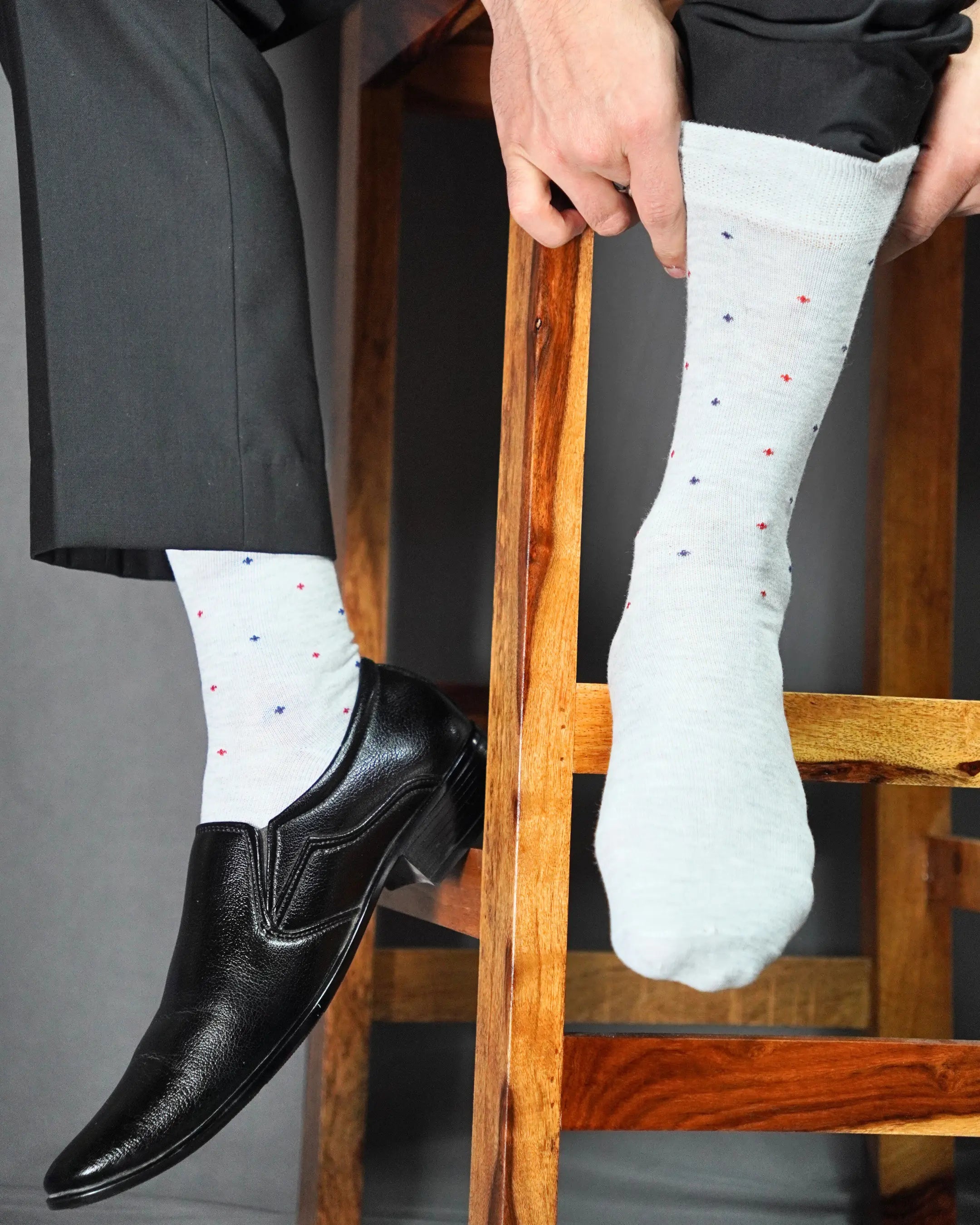 Formal Finesse Cotton Socks For Men Mikado