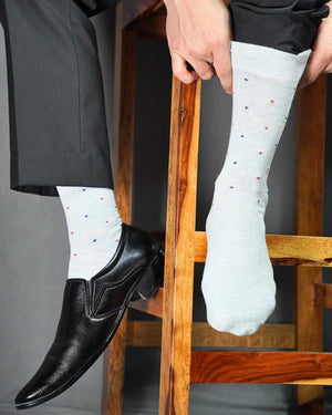 Formal Finesse Cotton Socks For Men Mikado