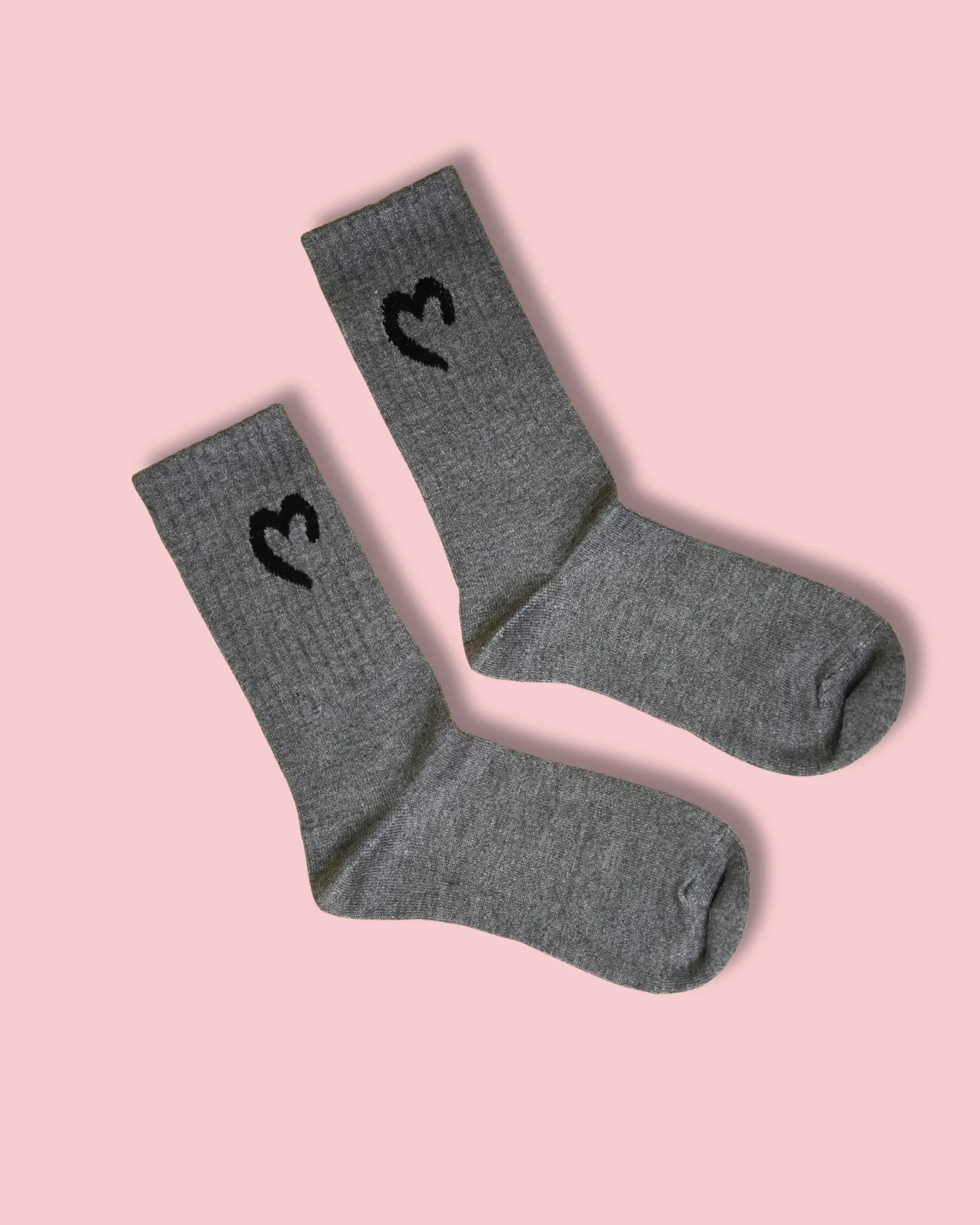 Candy Heart Crew Socks For Women Mikado
