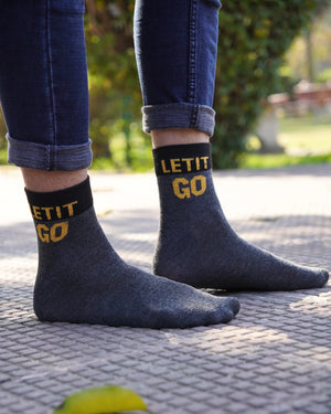 Statement Cotton Crew Socks For Men Mikado