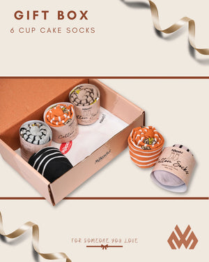 Cup Cake Socks Teddy Striped - Gift Box Mikado