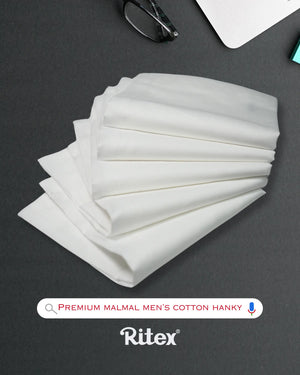 100% Soft Cotton Handkerchief (MALMAL feel) 10pc BOX Mikado