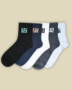 Lucky Number Men’s Crew Socks Mikado
