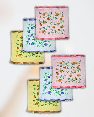 100% Cotton towel Flower Printed Mikado