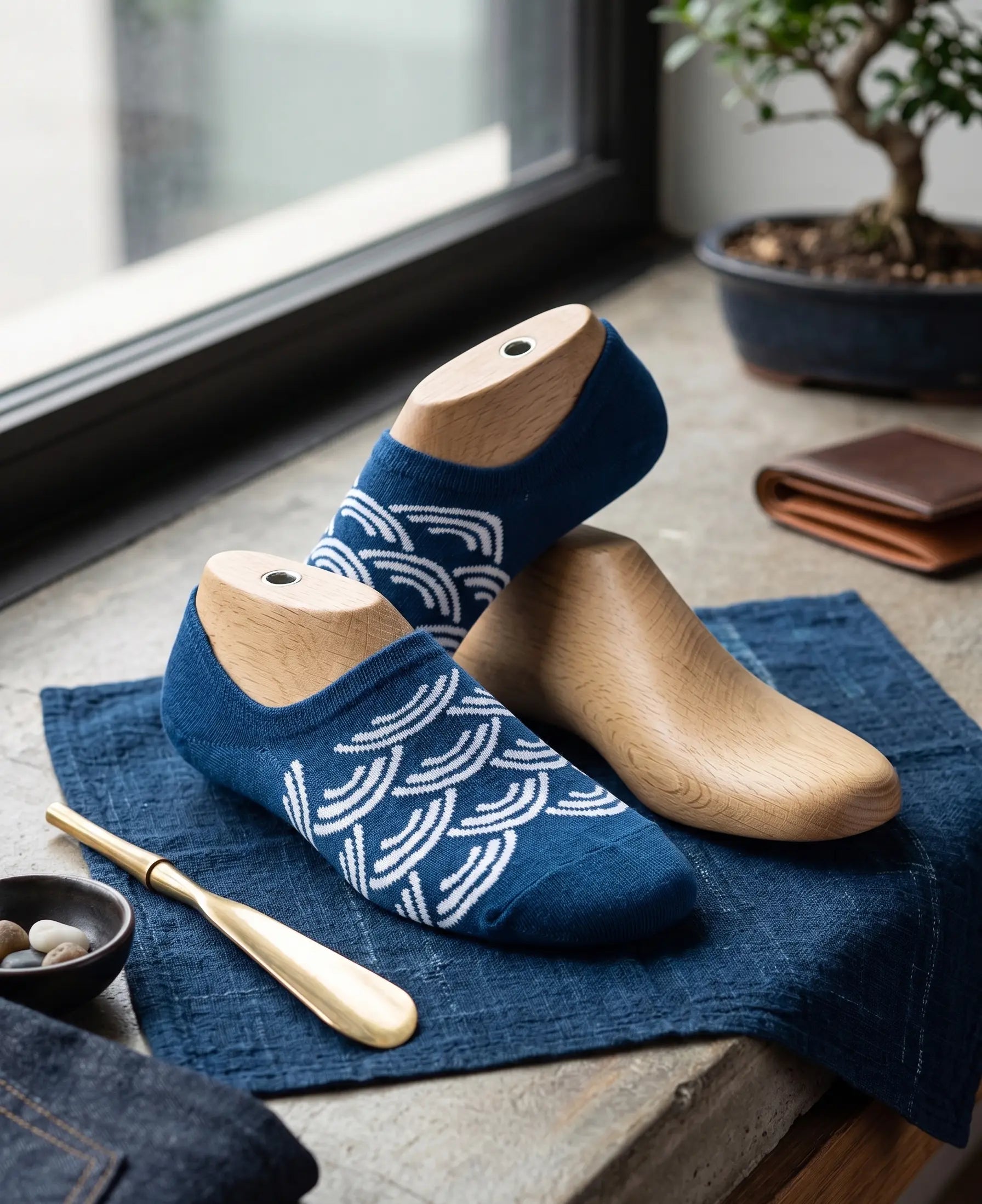 Wave No-Show Socks Mikado
