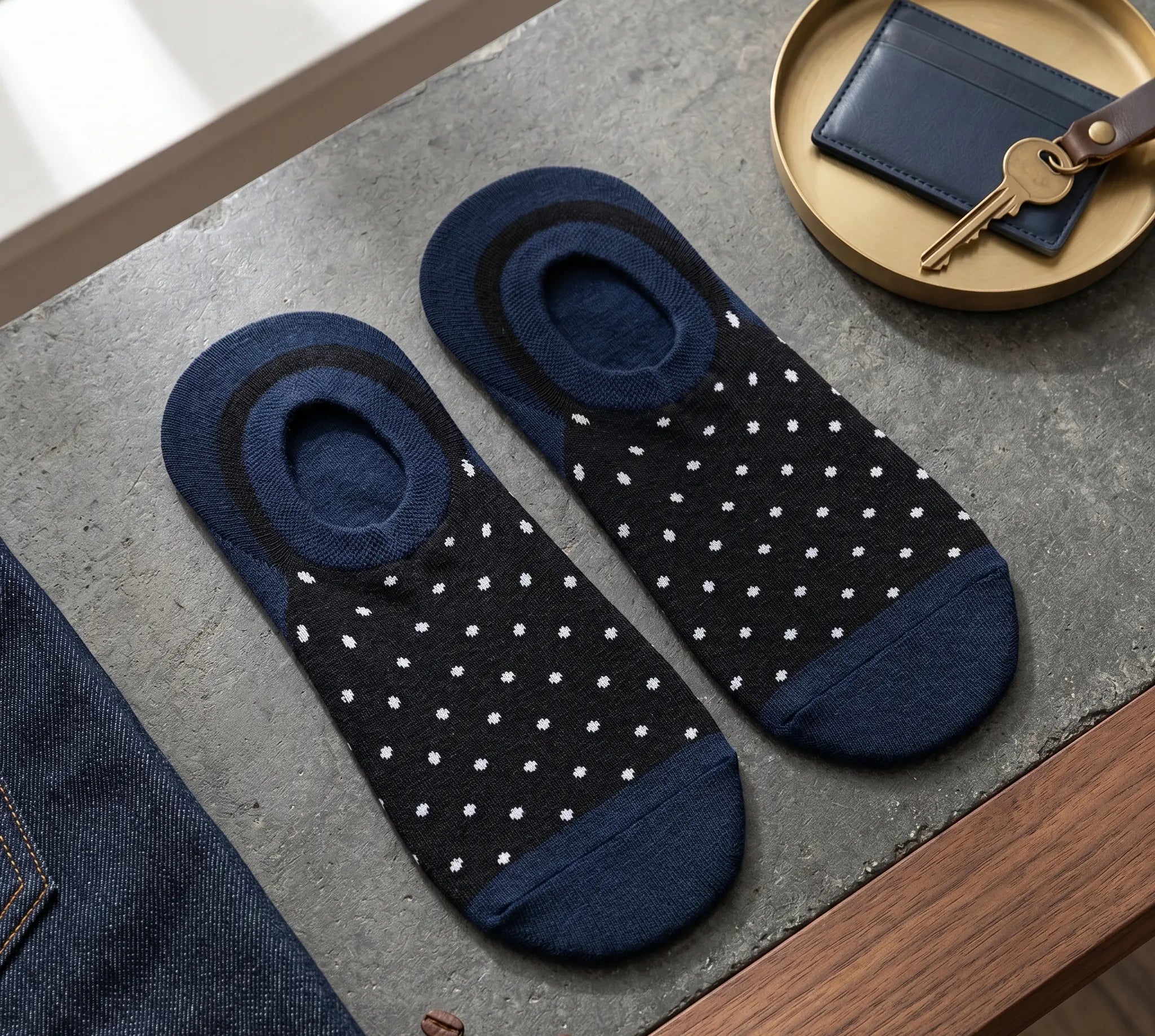 Dotted No-Show Socks Mikado