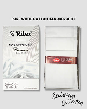 100% Cotton Hanky (Exclusive Collection) Full size (48X48cm) CAMBRIC 10pcs Mikado