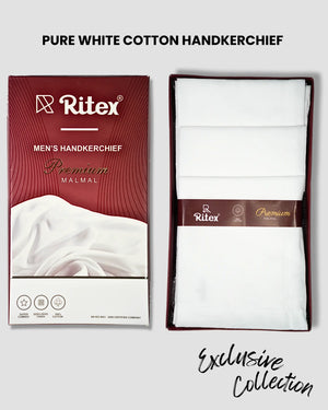 100% Soft Cotton Handkerchief (MALMAL feel) 10pc BOX Mikado