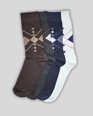 Hex Formal Cotton Socks For Men Mikado