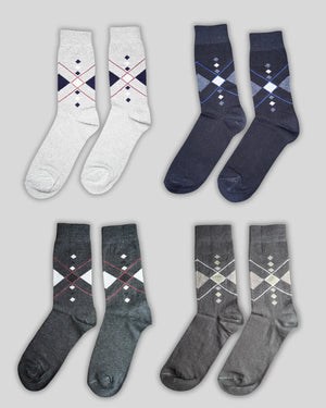 Hex Formal Cotton Socks For Men Mikado