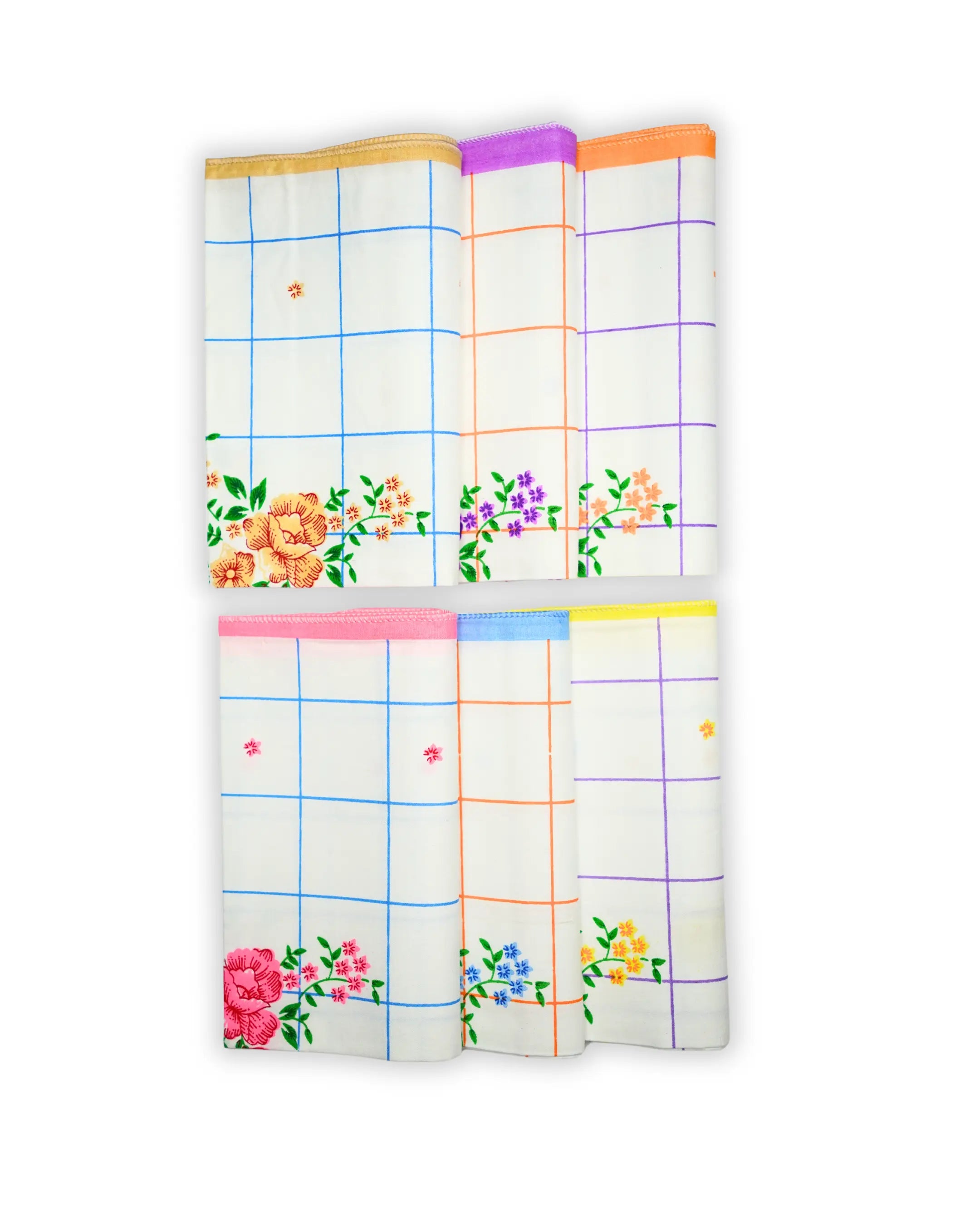 Blossom 100% premium Cotton Handkerchief For Women Mikado