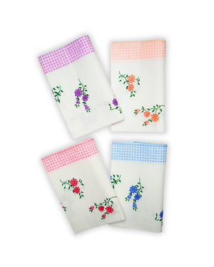 Orchid 2- The Perfect women's cotton handkerchief gift Mikado