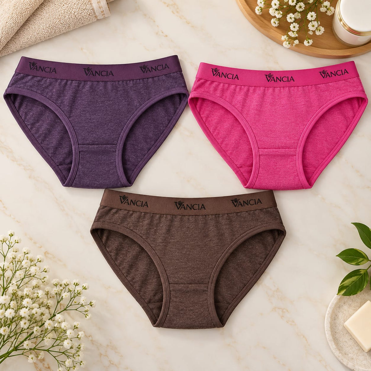 Ruby 2 low waist cotton bikini panties (Pack of 3)