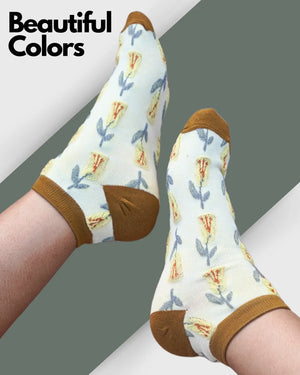 Spring Knitted Ankle Socks Mikado