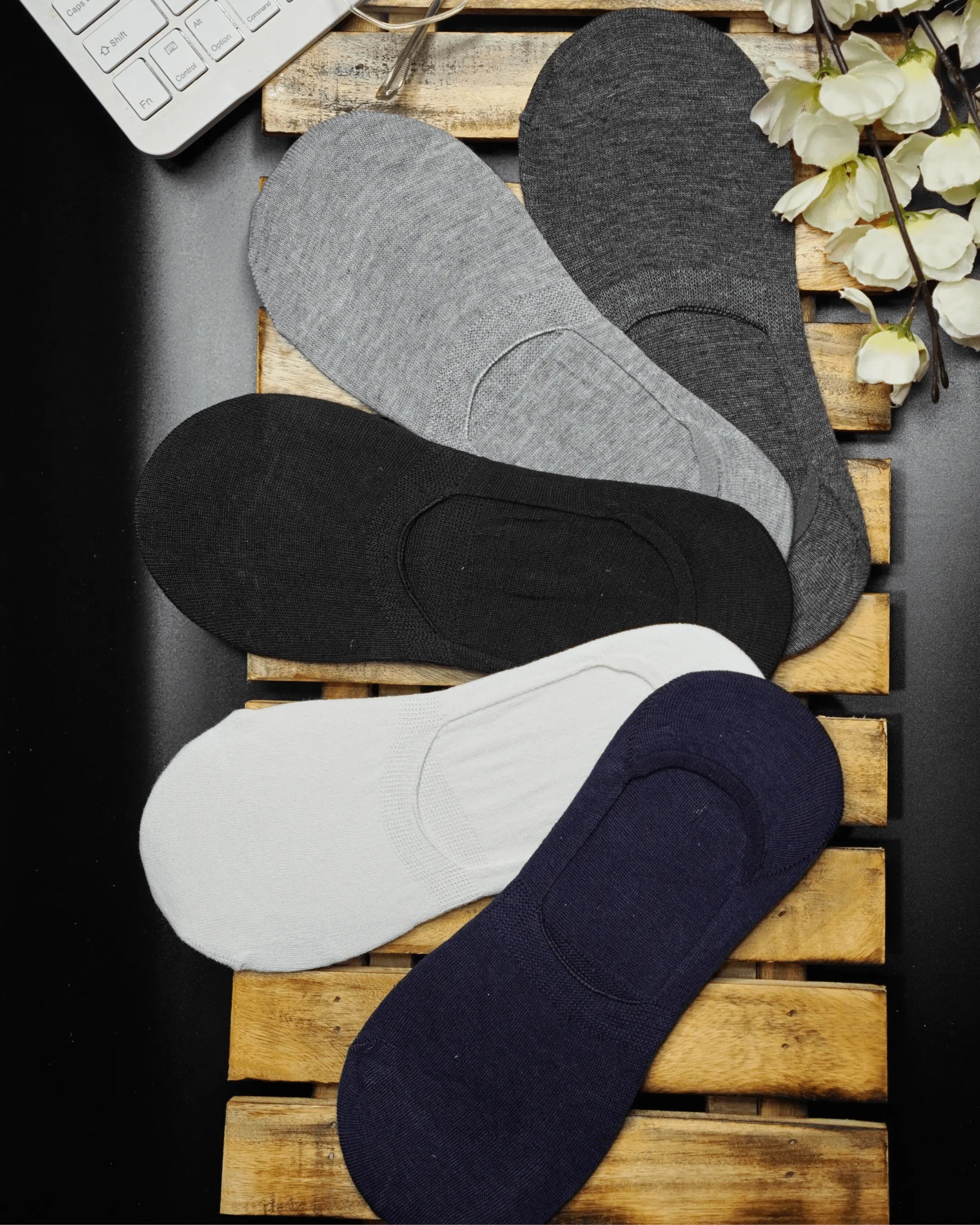Classic Cotton No Show Socks - Mikado