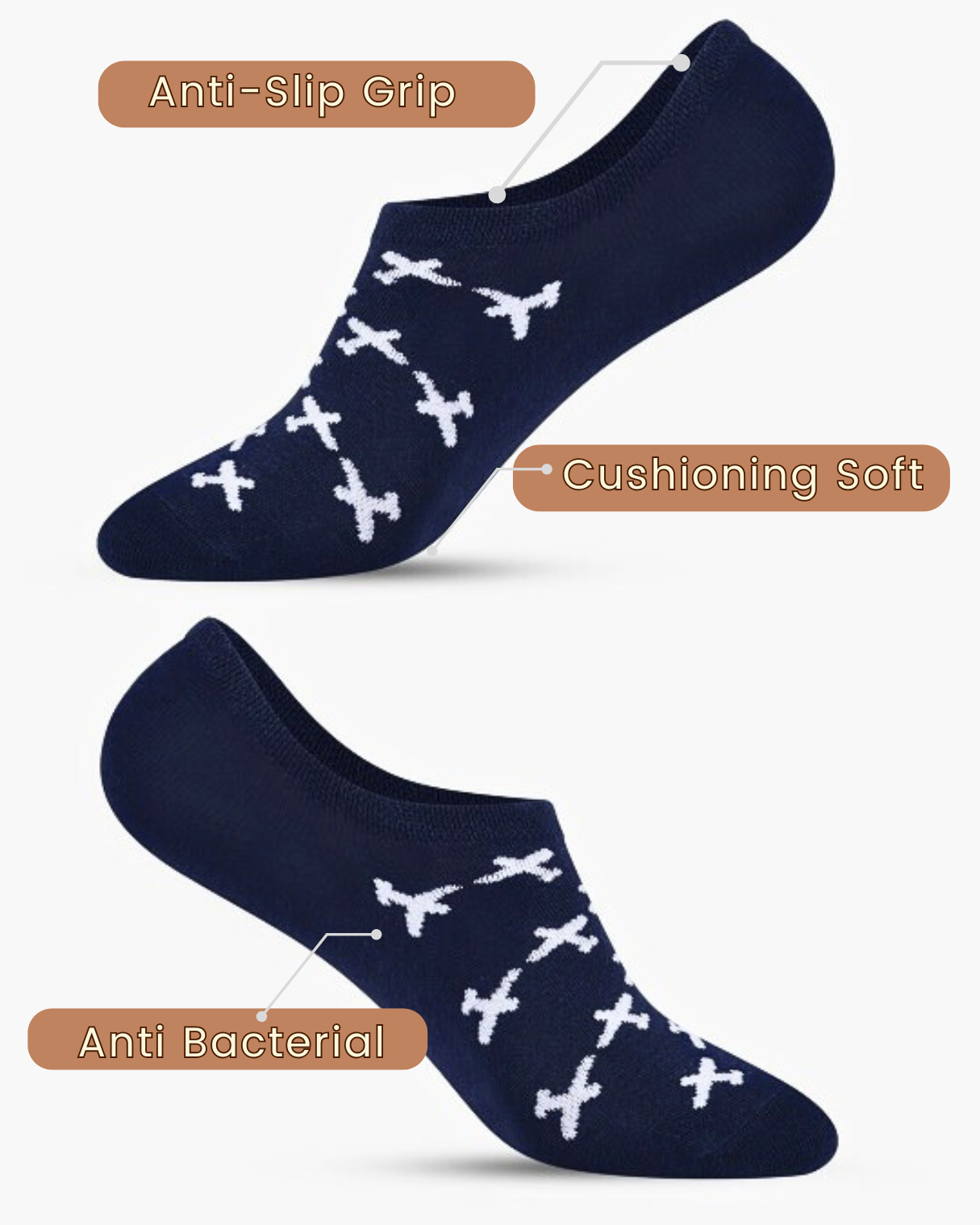 Aviation No-Show Socks